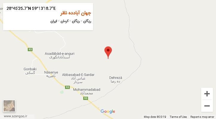 روستای جهان آبادده نظر بر روی نقشه