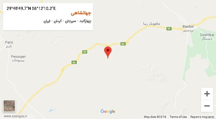روستای جهانشاهی بر روی نقشه