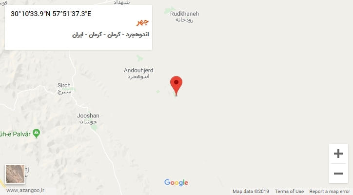 روستای جهر بر روی نقشه