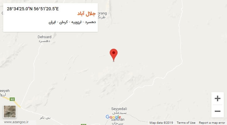روستای جلال آباد بر روی نقشه