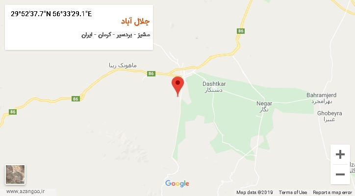 روستای جلال آباد بر روی نقشه