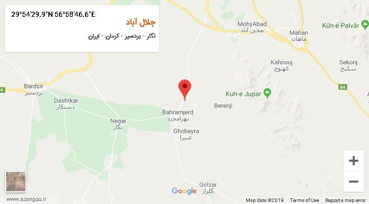 روستای جلال آباد بر روی نقشه