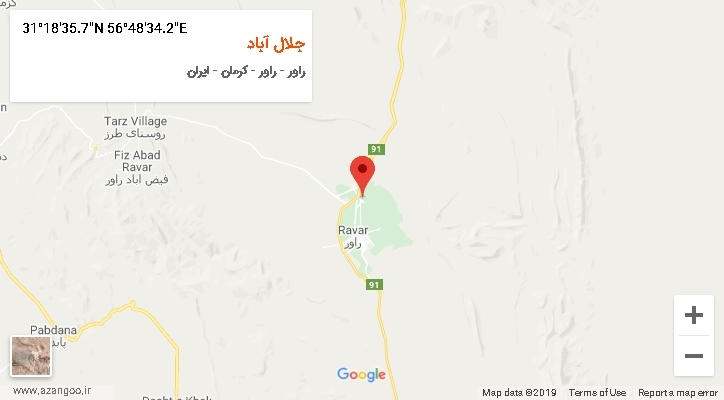 روستای جلال آباد بر روی نقشه