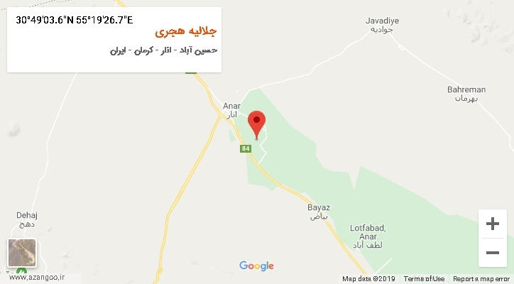 روستای جلالیه هجری بر روی نقشه