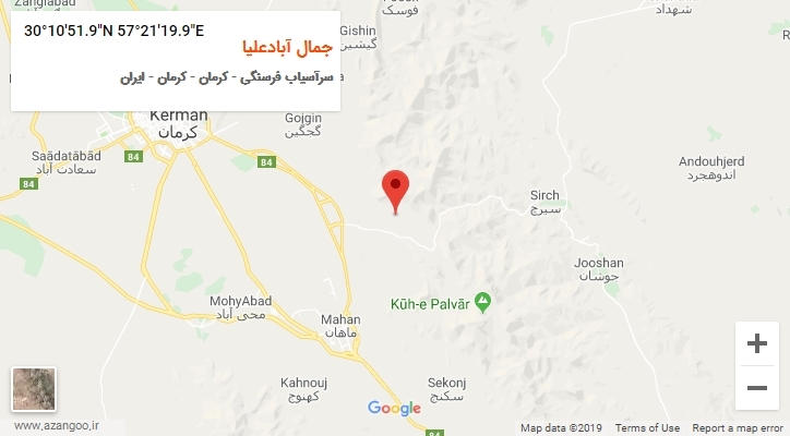 روستای جمال آبادعلیا بر روی نقشه