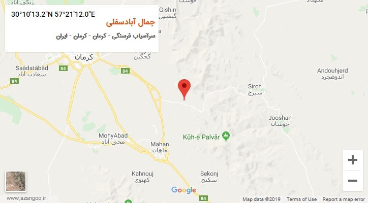 روستای جمال آبادسفلی بر روی نقشه