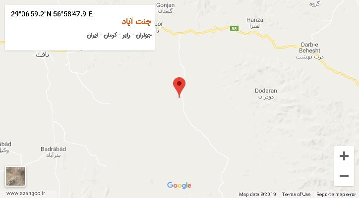 روستای جنت آباد بر روی نقشه