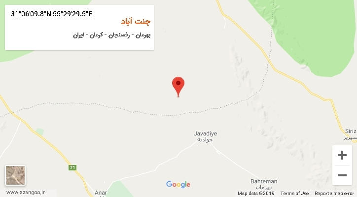 روستای جنت آباد بر روی نقشه