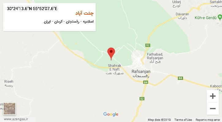 روستای جنت آباد بر روی نقشه
