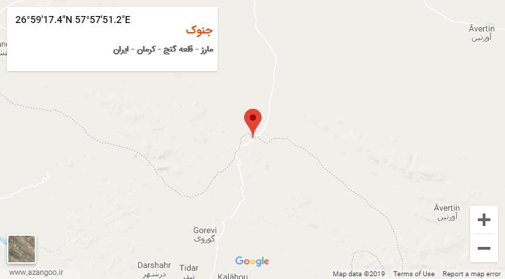 روستای جنوک بر روی نقشه