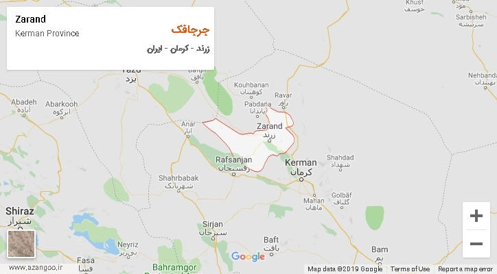 دهستان جرجافک بر روی نقشه