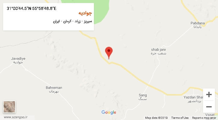 روستای جوادیه بر روی نقشه