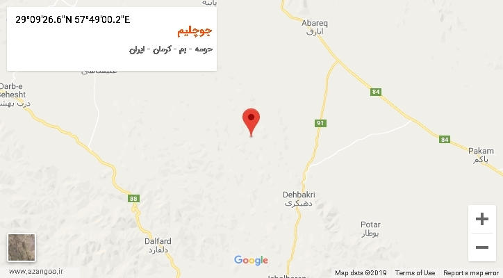 روستای جوچلیم بر روی نقشه
