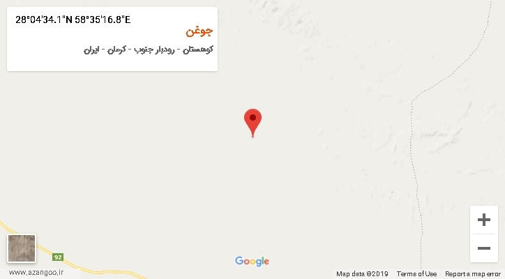 روستای جوغن بر روی نقشه