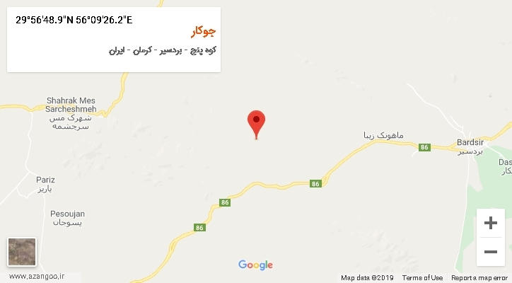 روستای جوکار بر روی نقشه