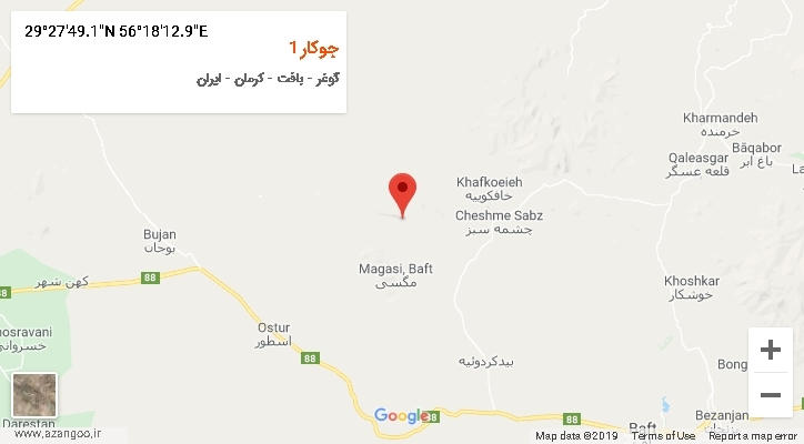 روستای جوکار1 بر روی نقشه