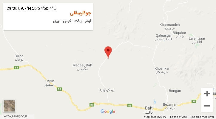 روستای جوکارسفلی بر روی نقشه