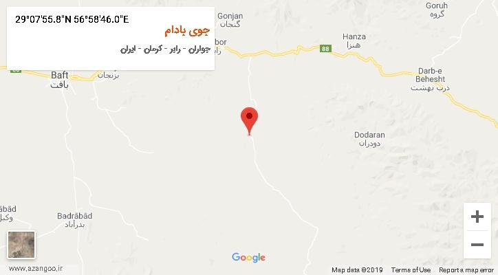 روستای جوی بادام بر روی نقشه