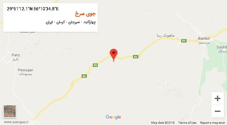روستای جوی سرخ بر روی نقشه