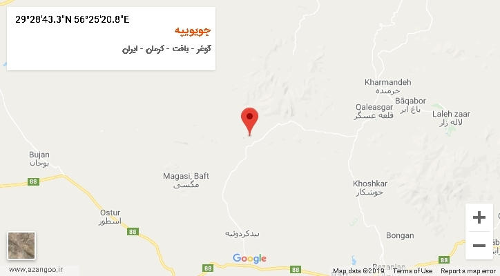 روستای جویوییه بر روی نقشه