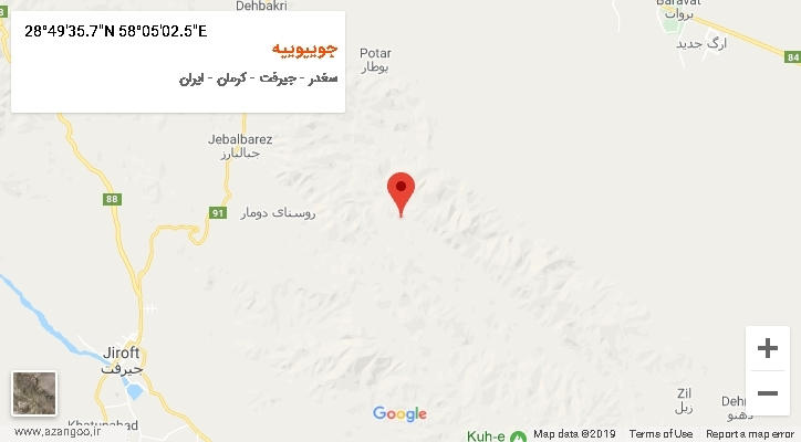 روستای جوییوییه بر روی نقشه