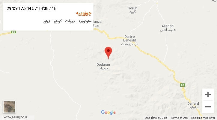 روستای جوزوییه بر روی نقشه