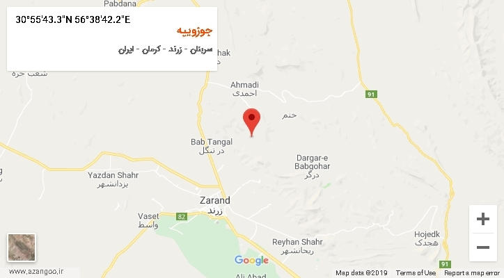 روستای جوزوییه بر روی نقشه