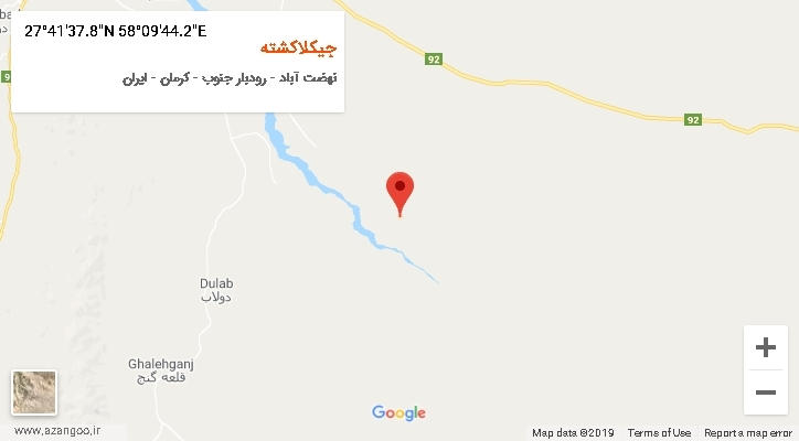 روستای جیکلاکشته بر روی نقشه