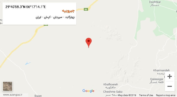روستای جیروییه بر روی نقشه