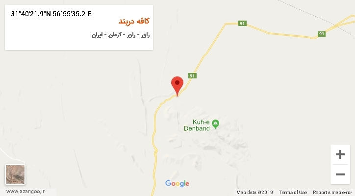 روستای کافه دربند بر روی نقشه