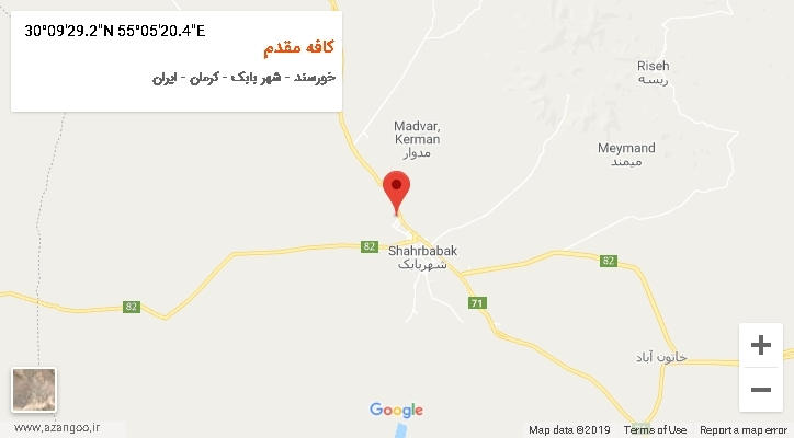 روستای کافه مقدم بر روی نقشه