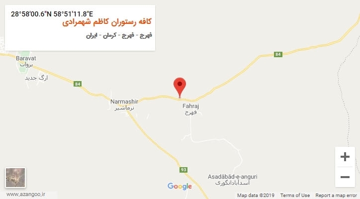 روستای کافه رستوران کاظم شهمرادی بر روی نقشه
