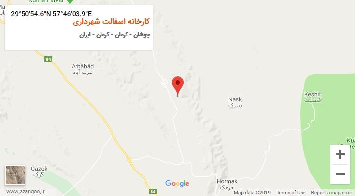 روستای کارخانه اسفالت شهرداری بر روی نقشه