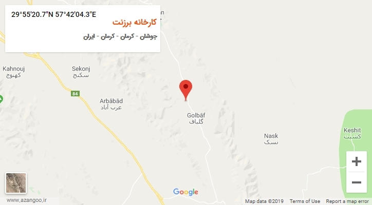 روستای کارخانه برزنت بر روی نقشه