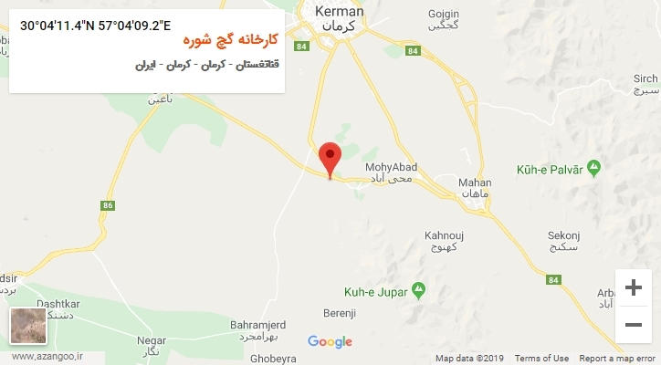 روستای کارخانه گچ شوره بر روی نقشه