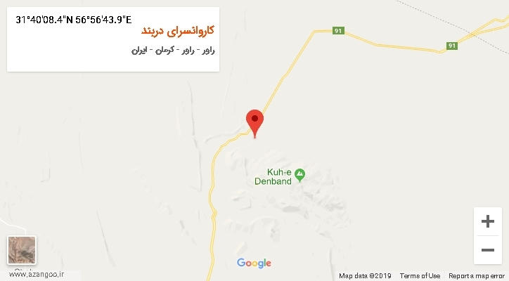 روستای کاروانسرای دربند بر روی نقشه