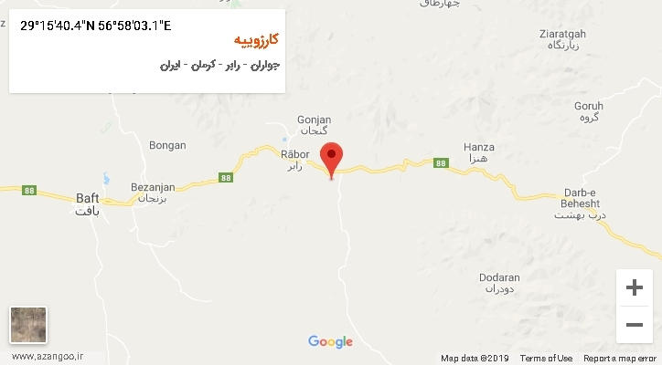 روستای کارزوییه بر روی نقشه