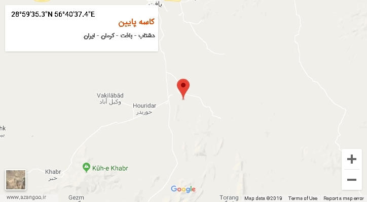 روستای کاسه پایین بر روی نقشه