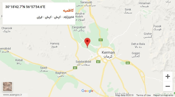 روستای کاظمیه بر روی نقشه