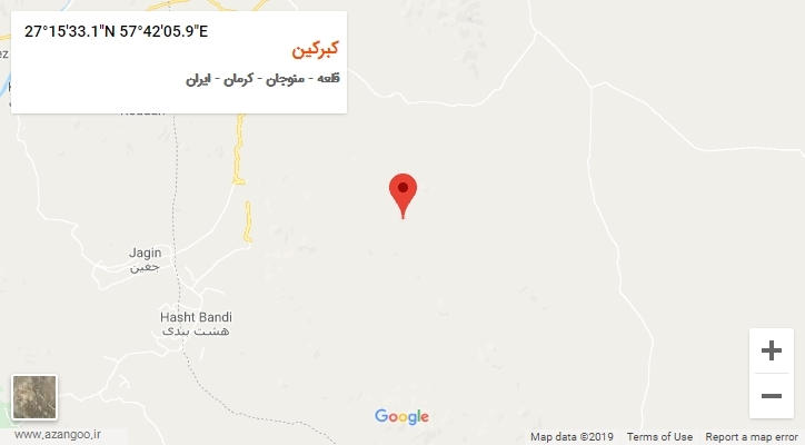 روستای کبرکین بر روی نقشه