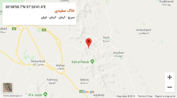 روستای خاک سفیدی بر روی نقشه