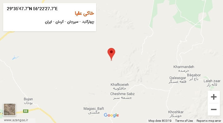 روستای خاکی علیا بر روی نقشه