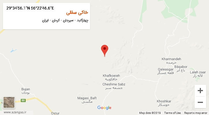 روستای خاکی سفلی بر روی نقشه