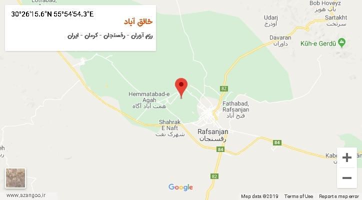 روستای خالق آباد بر روی نقشه