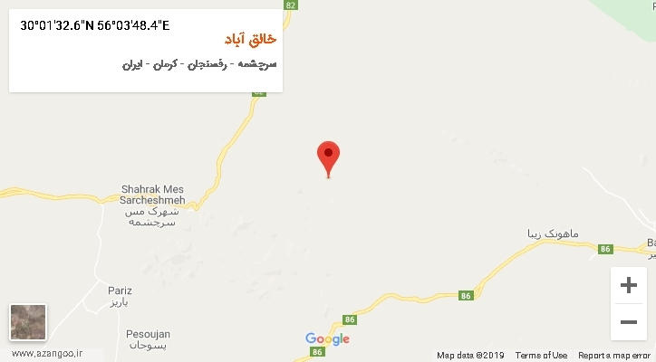 روستای خالق آباد بر روی نقشه