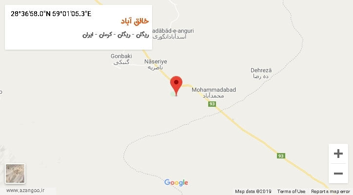 روستای خالق آباد بر روی نقشه