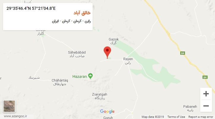 روستای خالق آباد بر روی نقشه