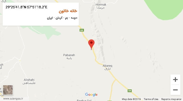 روستای خانه خاتون بر روی نقشه