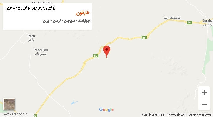 روستای خارقون بر روی نقشه