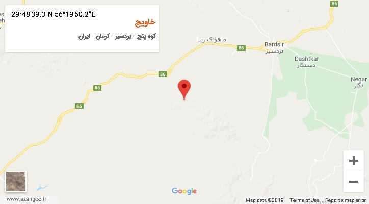 روستای خاویج بر روی نقشه